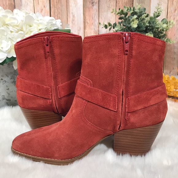 NEW Michael Kors Suede Leather Western Booties - Picture 4 of 8